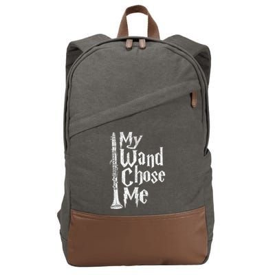 My Wand Chose Me Clarinet Player Clarinetist Music Lover Cotton Canvas Backpack