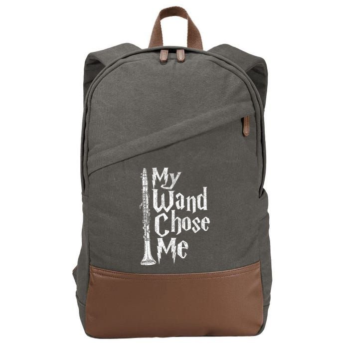 My Wand Chose Me Clarinet Player Clarinetist Music Lover Cotton Canvas Backpack