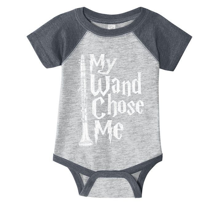My Wand Chose Me Clarinet Player Clarinetist Music Lover Infant Baby Jersey Bodysuit