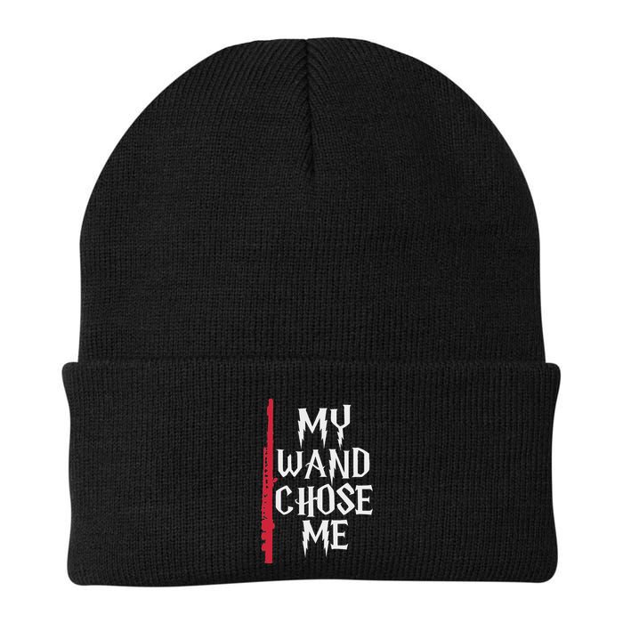 My Wand Chose Me Flute Funny Flute Player Flutist Knit Cap Winter Beanie