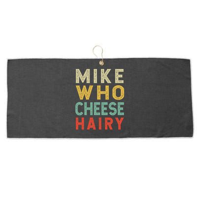 Mike Who Cheese Hairy Funny Humor Embarrassing Large Microfiber Waffle Golf Towel