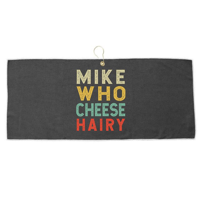 Mike Who Cheese Hairy Funny Humor Embarrassing Large Microfiber Waffle Golf Towel