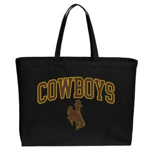 Mens Wyoming Cowboys Apparel Cowboys Arch & Logo Cotton Canvas Jumbo Tote