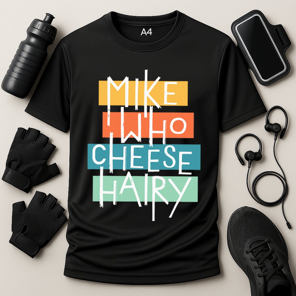 Mike Who Cheese Hairy Chest Man Gag Outfit Adult Cooling Performance Crew T-Shirt