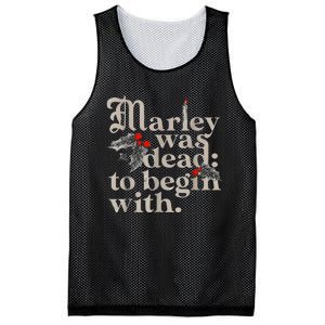 Marley Was Dead To Begin With Funny Novelty Mesh Reversible Basketball Jersey Tank