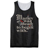 Marley Was Dead To Begin With Funny Novelty Mesh Reversible Basketball Jersey Tank