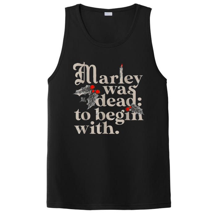 Marley Was Dead To Begin With Funny Novelty PosiCharge Competitor Tank