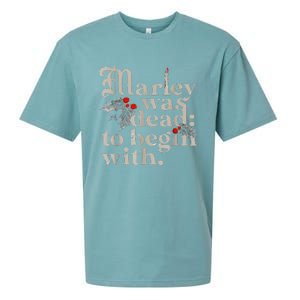 Marley Was Dead To Begin With Funny Novelty Sueded Cloud Jersey T-Shirt