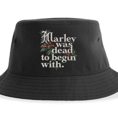 Marley Was Dead To Begin With Funny Novelty Sustainable Bucket Hat