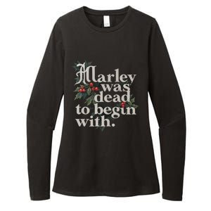 Marley Was Dead To Begin With Funny Novelty Womens CVC Long Sleeve Shirt