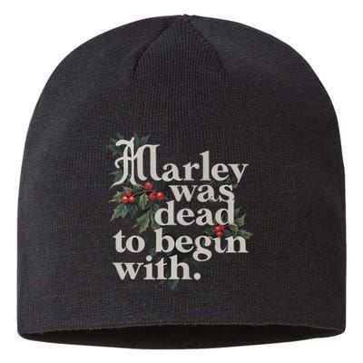 Marley Was Dead To Begin With Funny Novelty Sustainable Beanie