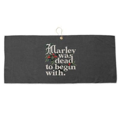 Marley Was Dead To Begin With Funny Novelty Large Microfiber Waffle Golf Towel