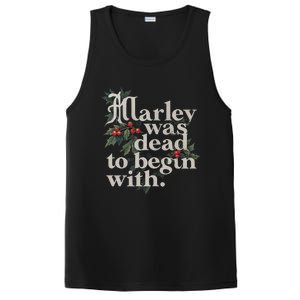 Marley Was Dead To Begin With Funny Novelty PosiCharge Competitor Tank