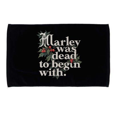 Marley Was Dead To Begin With Funny Novelty Microfiber Hand Towel