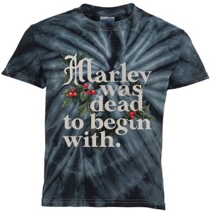 Marley Was Dead To Begin With Funny Novelty Kids Tie-Dye T-Shirt