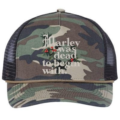 Marley Was Dead To Begin With Funny Novelty Retro Rope Trucker Hat Cap