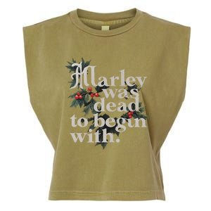 Marley Was Dead To Begin With Funny Novelty Garment-Dyed Women's Muscle Tee