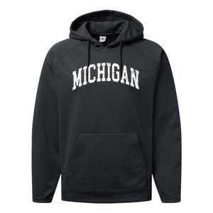 Michigan Worn Design Classic Performance Fleece Hoodie