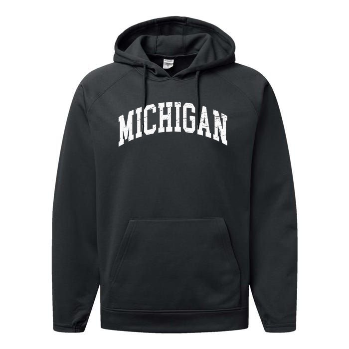 Michigan Worn Design Classic Performance Fleece Hoodie