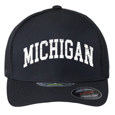 Michigan Worn Design Classic Flexfit Unipanel Trucker Cap