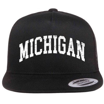 Michigan Worn Design Classic Flat Bill Trucker Hat