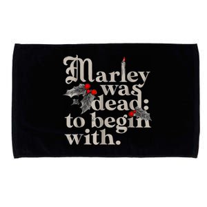 Marley Was Dead To Begin With Funny Novelty Microfiber Hand Towel