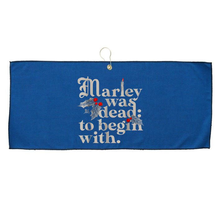 Marley Was Dead To Begin With Funny Novelty Large Microfiber Waffle Golf Towel