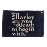 Marley Was Dead To Begin With Funny Novelty Grommeted Golf Towel