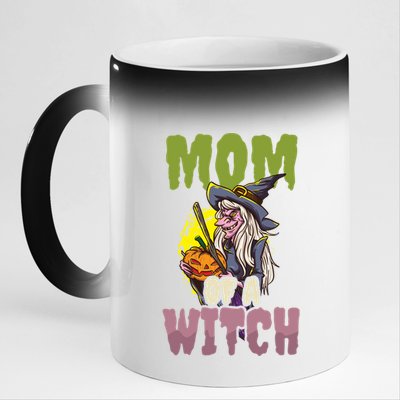 Mom Witch Design Halloween Witch Gift 11oz Black Color Changing Mug