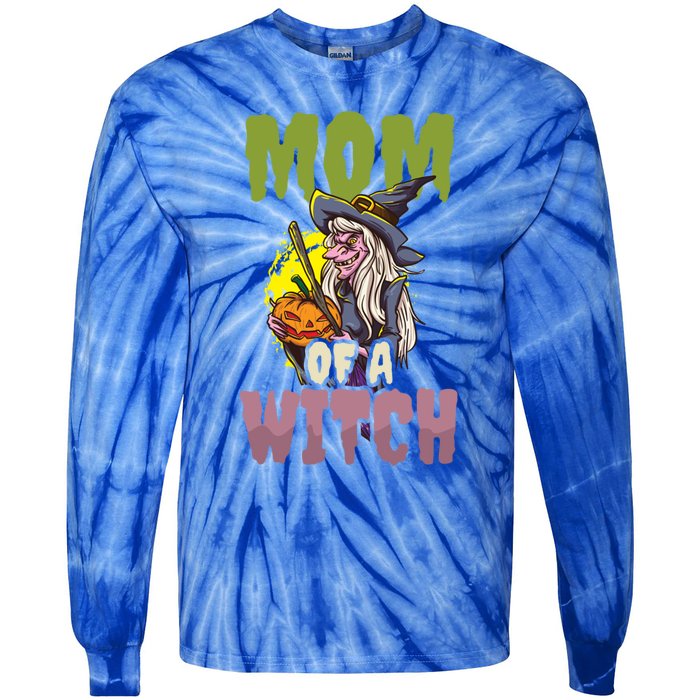 Mom Witch Design Halloween Witch Gift Tie-Dye Long Sleeve Shirt