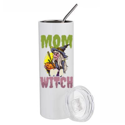 Mom Witch Design Halloween Witch Gift Stainless Steel Tumbler