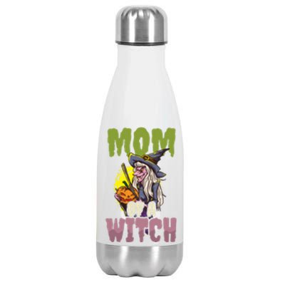 Mom Witch Design Halloween Witch Gift Stainless Steel Insulated Water Bottle