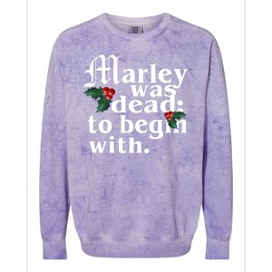 Marley Was Dead To Begin With Mistletoe Christmas Colorblast Crewneck Sweatshirt