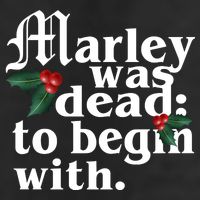 Marley Was Dead To Begin With Mistletoe Christmas 7 Panel Mesh Trucker Snapback Hat