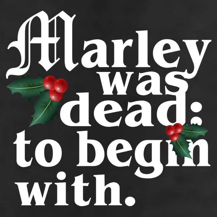 Marley Was Dead To Begin With Mistletoe Christmas 7 Panel Mesh Trucker Snapback Hat