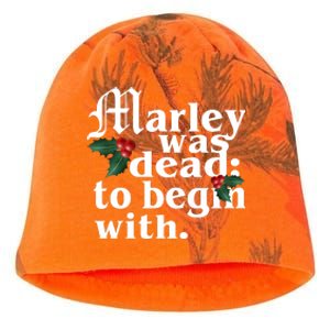 Marley Was Dead To Begin With Mistletoe Christmas Kati - Camo Knit Beanie