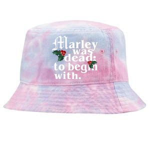 Marley Was Dead To Begin With Mistletoe Christmas Tie-Dyed Bucket Hat