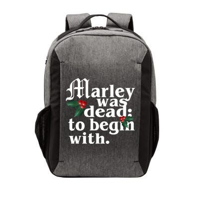 Marley Was Dead To Begin With Mistletoe Christmas Vector Backpack