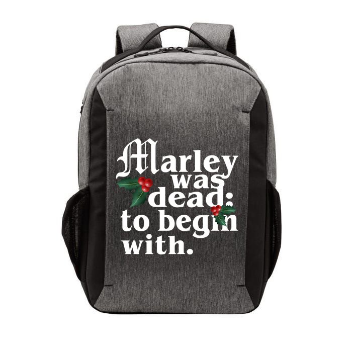 Marley Was Dead To Begin With Mistletoe Christmas Vector Backpack
