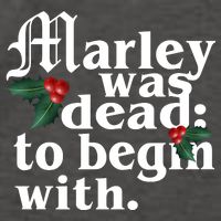 Marley Was Dead To Begin With Mistletoe Christmas Vector Backpack