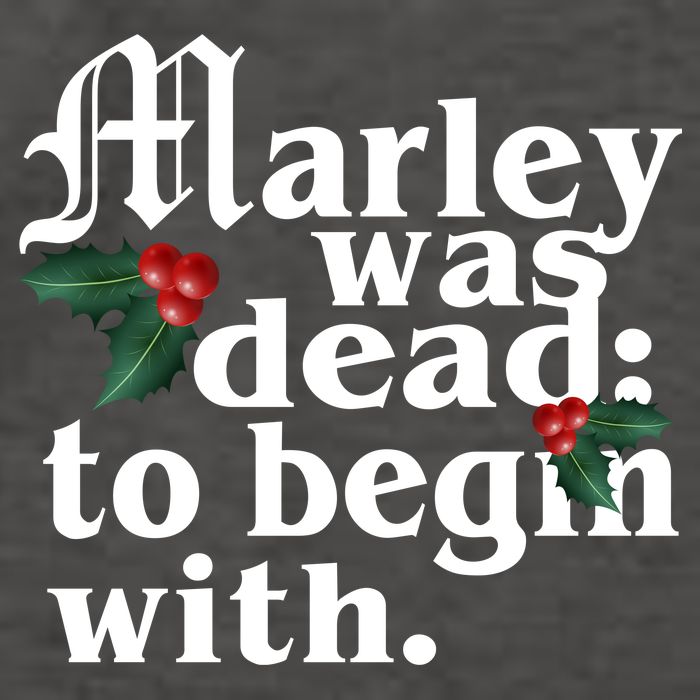 Marley Was Dead To Begin With Mistletoe Christmas Vector Backpack