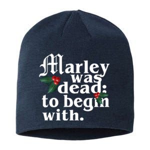 Marley Was Dead To Begin With Mistletoe Christmas Sustainable Beanie