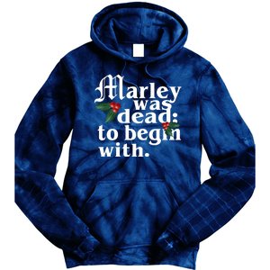 Marley Was Dead To Begin With Mistletoe Christmas Tie Dye Hoodie