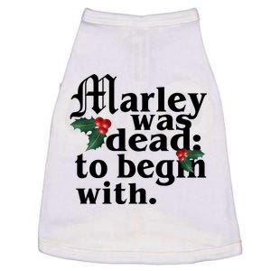 Marley Was Dead To Begin With Mistletoe Christmas Doggie Tank