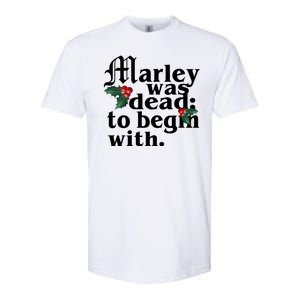 Marley Was Dead To Begin With Mistletoe Christmas Softstyle® CVC T-Shirt