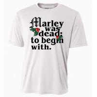 Marley Was Dead To Begin With Mistletoe Christmas Cooling Performance Crew T-Shirt