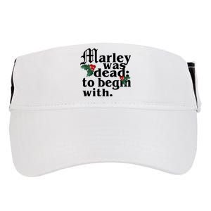 Marley Was Dead To Begin With Mistletoe Christmas Adult Drive Performance Visor