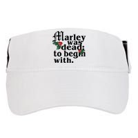 Marley Was Dead To Begin With Mistletoe Christmas Adult Drive Performance Visor
