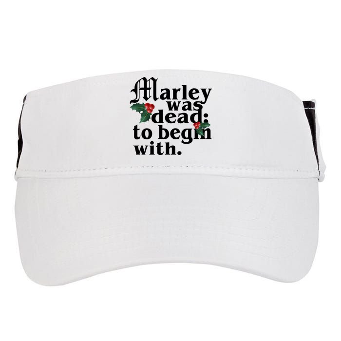 Marley Was Dead To Begin With Mistletoe Christmas Adult Drive Performance Visor
