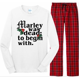 Marley Was Dead To Begin With Mistletoe Christmas Long Sleeve Pajama Set